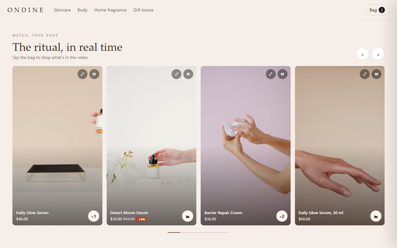 Reel running in its live demo